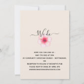 We doen kersenbloesem met gedicht huwelijk kaart (Achterkant)