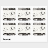 We doen klassieke script geometrische Griekse sleu Vierkante Sticker (Vel)