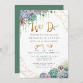 'We doen' met de hand geschreven script en Succule Kaart (Voorkant / Achterkant)