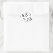We doen minimalistisch eenvoudig script ronde sticker (Tas)