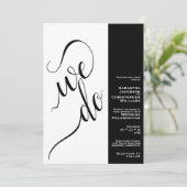 We doen minimalistische 2 Pane Elegante witte brui Kaart (Staand voorkant)