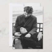 We doen minimalistische beige hart foto save the date (Achterkant)