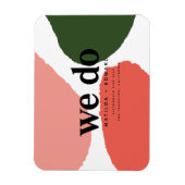 We doen modern abstract rood, roze + groen magneet (Verticaal)