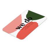 We doen modern abstract rood, roze + groen magneet (Linkerzijde)
