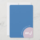 We doen modern gebold blauw en Paars Retro Abstrac Kaart (Achterkant)