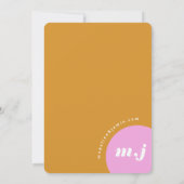 We doen modern gebold roze en gele retro Abstract Kaart (Achterkant)