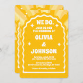 We doen modern vet zonneschijn geel retro Abstract Kaart (Voorkant / Achterkant)