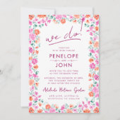 We doen moderne Boho Waterverf bloemenbruiloft Kaart (Voorkant)