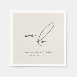 We doen moderne calligrafie-bruiloft servet