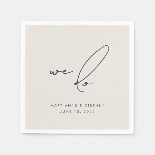 We doen moderne calligrafie-bruiloft servet (Voorkant)