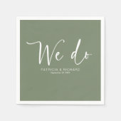 We doen moderne kalligrafie bruiloft servet (Voorkant)