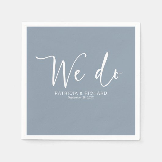 We doen moderne kalligrafie bruiloft servet (Voorkant)