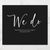 We doen moderne kalligrafie bruiloft sparkling wijnetiket (Enkel label)