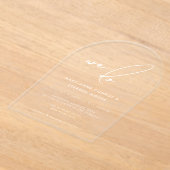 We doen moderne witte kalligrafie duidelijke bruil acryl uitnodigingen (Laagn)