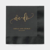 We doen mooie kalligrafie Folie bruiloft servetten (Voorkant)