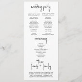 We doen Mountain Wedding Day Timeline Flat-program Programmakaart (Achterkant)