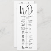 We doen Mountain Wedding Day Timeline Flat-program Programmakaart (Voorkant / Achterkant)