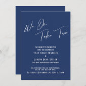 We doen, neem twee: vertraagde bruiloft Navy Kaart (Voorkant / Achterkant)