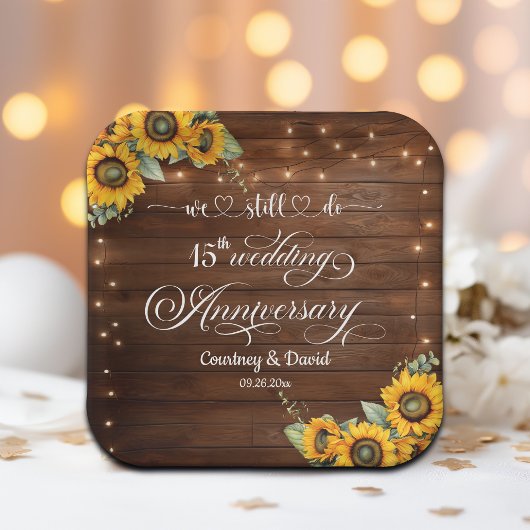 We doen nog steeds 15th Wedding Jubileum String Li Papieren Bordje