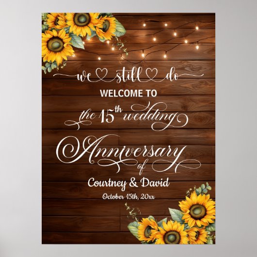 We doen nog steeds 15th Wedding Jubileum String Li Poster (Voorkant)