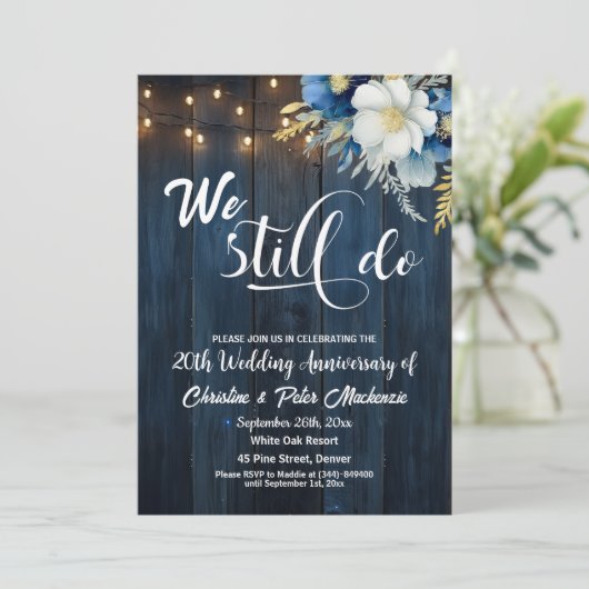 We doen nog steeds 20ste bruiloft Jubileum String Kaart (Staand voorkant)