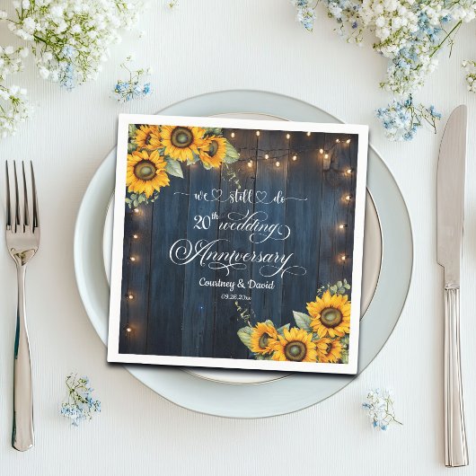 We doen nog steeds 20ste bruiloft Jubileum String  Servet