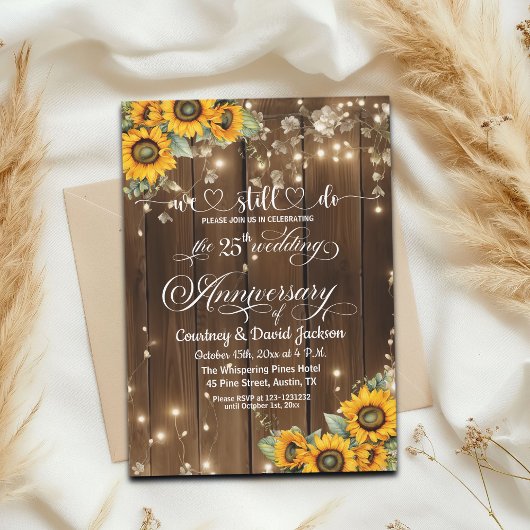 We doen nog steeds 25e bruiloft Jubileum String Li Kaart