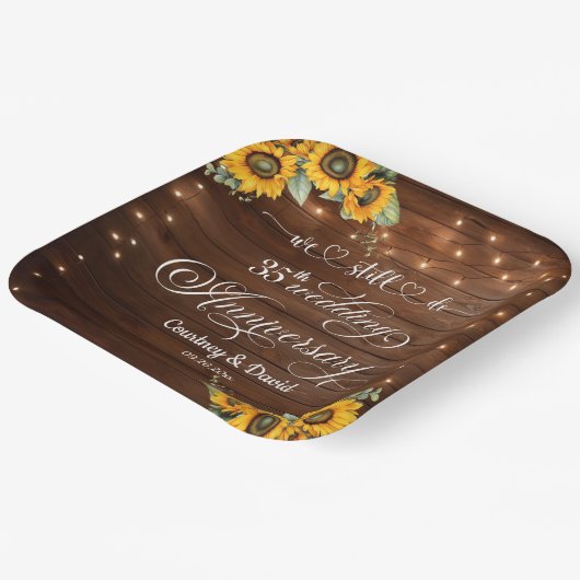 We doen nog steeds 35e bruiloft Jubileum String Li Papieren Bordje (Gebogen)