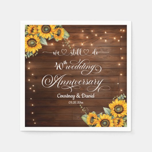 We doen nog steeds 40ste bruiloft Jubileum String  Servet (Voorkant)