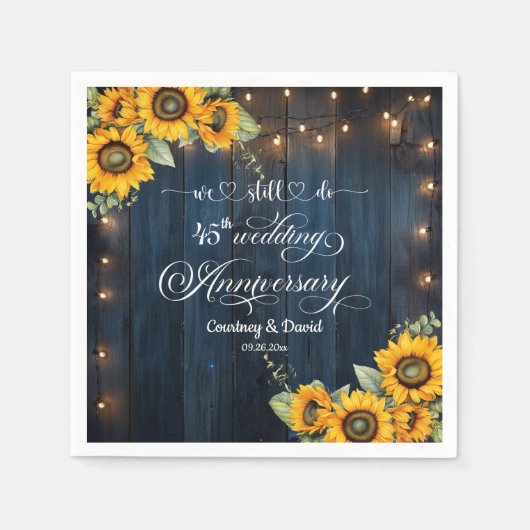 We doen nog steeds 45e bruiloft Jubileum String Li Servet (Voorkant)