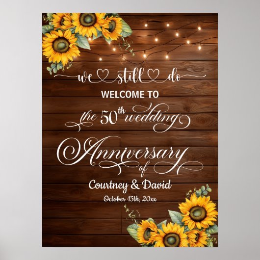 We doen nog steeds 50ste bruiloft Jubileum String Poster (Voorkant)