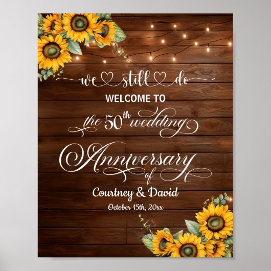 We doen nog steeds 50ste bruiloft Jubileum String  Poster (Voorkant)