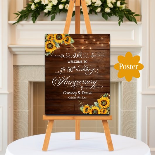 We doen nog steeds 50ste bruiloft Jubileum String  Poster