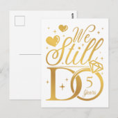 We doen nog steeds 5 jaar bruiloft Jubileum Briefkaart (Voorkant / Achterkant)