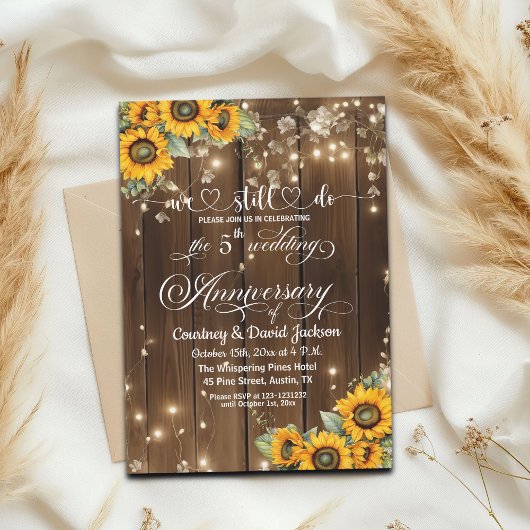 We doen nog steeds 5th Wedding Jubileum String Lig Kaart