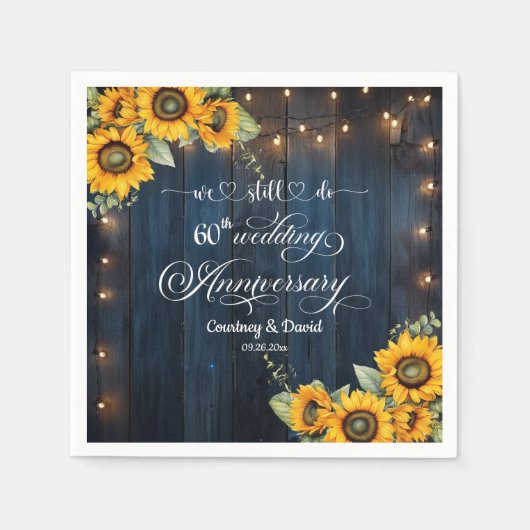 We doen nog steeds 60ste bruiloft Jubileum String  Servet (Voorkant)