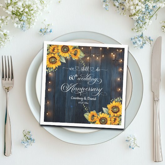 We doen nog steeds 60ste bruiloft Jubileum String  Servet