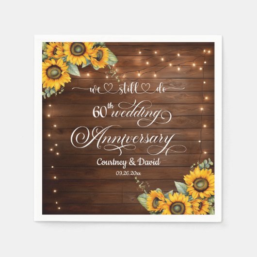 We doen nog steeds 60ste bruiloft Jubileum String  Servet (Voorkant)