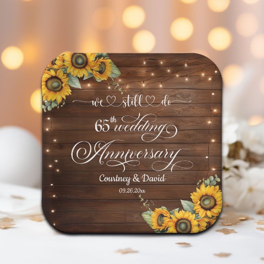 We doen nog steeds 65e bruiloft Jubileum String Li Papieren Bordje