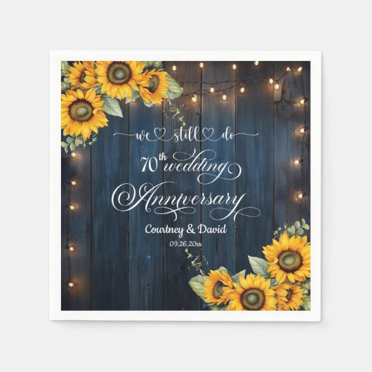 We doen nog steeds 70ste bruiloft Jubileum String  Servet (Voorkant)