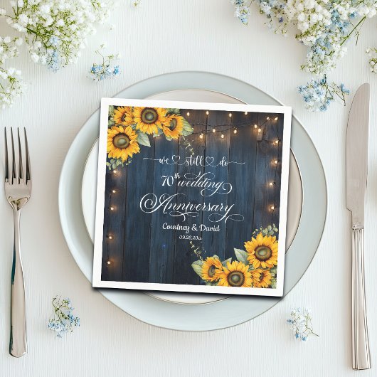 We doen nog steeds 70ste bruiloft Jubileum String  Servet