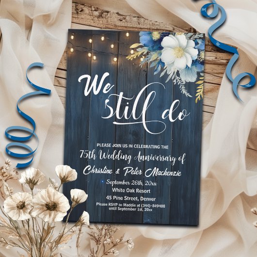 We doen nog steeds 75e bruiloft Jubileum String Li Kaart