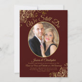 We doen nog steeds Auburn & Gold Wedding Vow Renew Kaart (Voorkant)