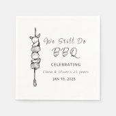 We doen nog steeds BBQ achtertuin feest huwelijksv Servet (Voorkant)