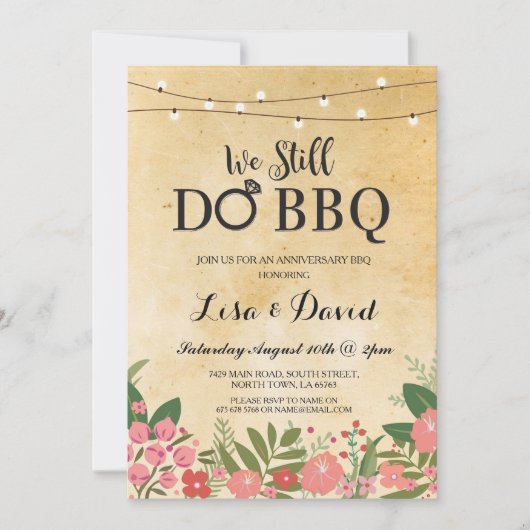 We doen nog steeds BBQ Jubileum Celebrite Kaart (Voorkant)