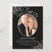 We doen nog steeds Black & Silver bruiloft gelofte Kaart (Voorkant)
