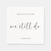 We doen nog steeds Black & White Vow Vernieuwing C Servet (Voorkant)