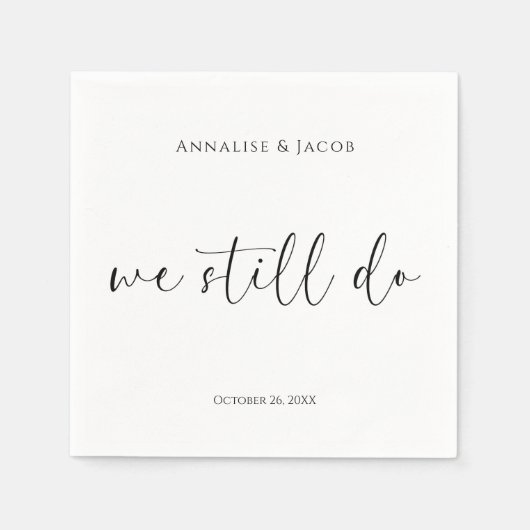 We doen nog steeds Black & White Vow Vernieuwing C Servet (Voorkant)