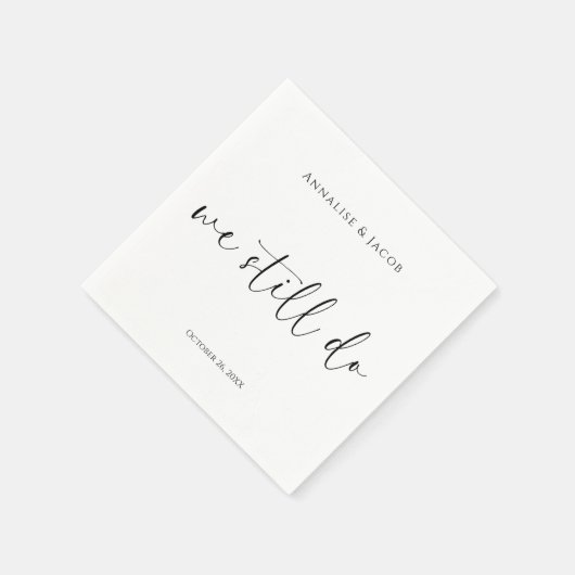 We doen nog steeds Black & White Vow Vernieuwing C Servet (Hoek)