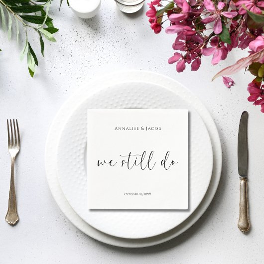 We doen nog steeds Black & White Vow Vernieuwing C Servet